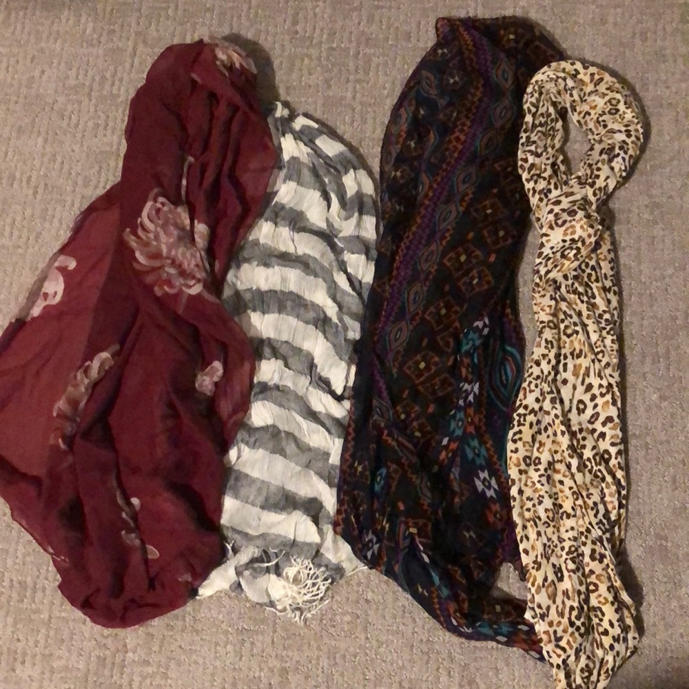Four scarves!